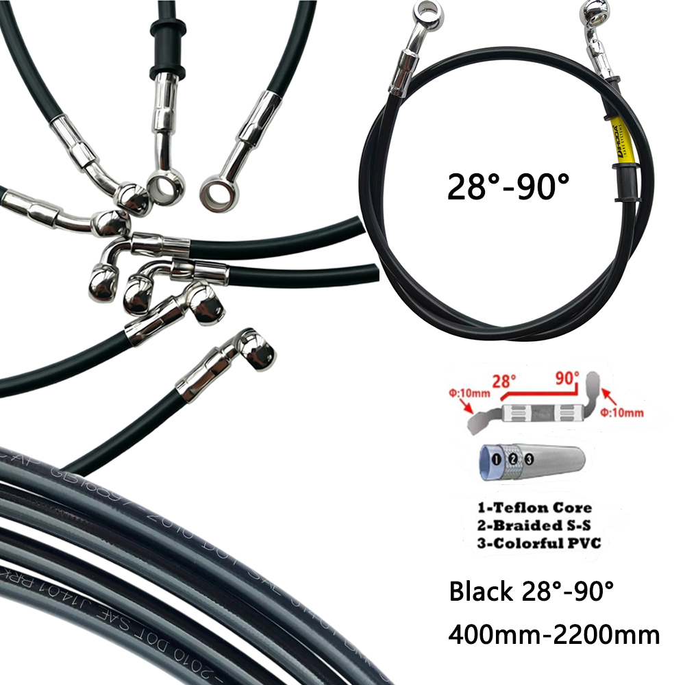 Черный 28 ° -90 °   Гидравличе – обзор и цена Motorcycle Brake Cable