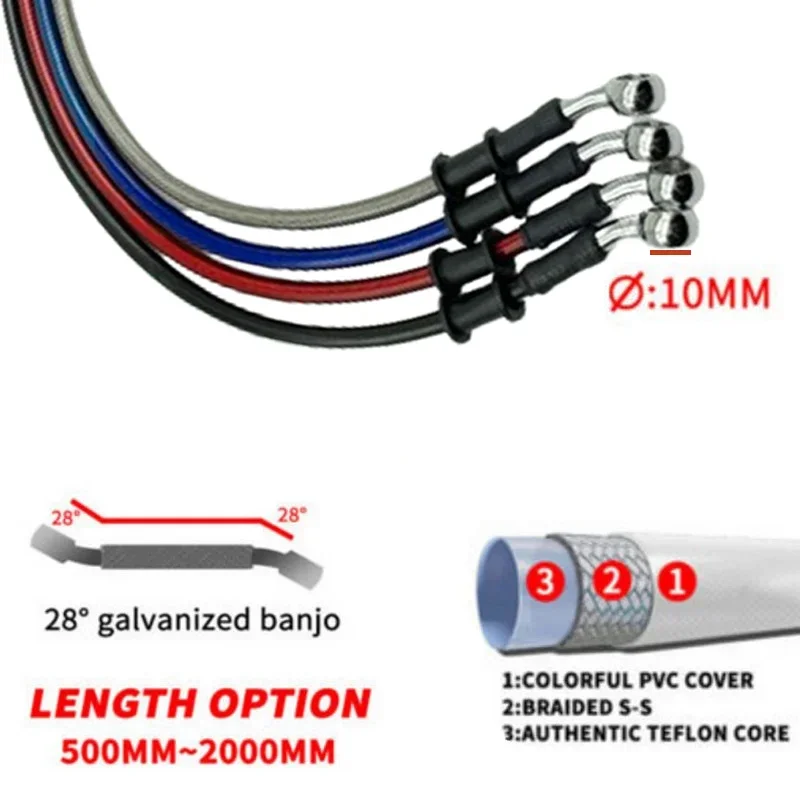 2X Универсальный 30см-220см 28 – обзор и цена Motorcycle Brake Cable